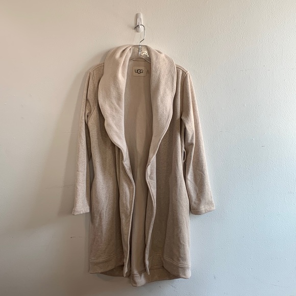 UGG Duffield II Fleece Robe in Oatmeal Heather Color - Picture 2 of 10